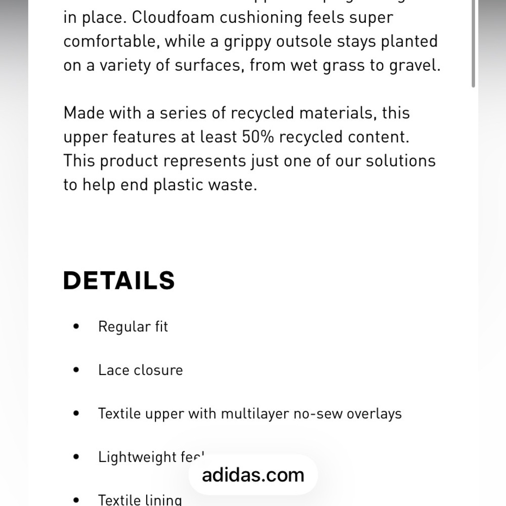 Adidas New Fortarun 2.0 Cloudfoam Sneakers Running Shoes Women’s 6.5 - 7 Blue - Picture 12 of 14
